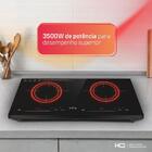 Cooktop De Indução Hq 2 Bocas Portátil 3500w Preto Hq-ide3502