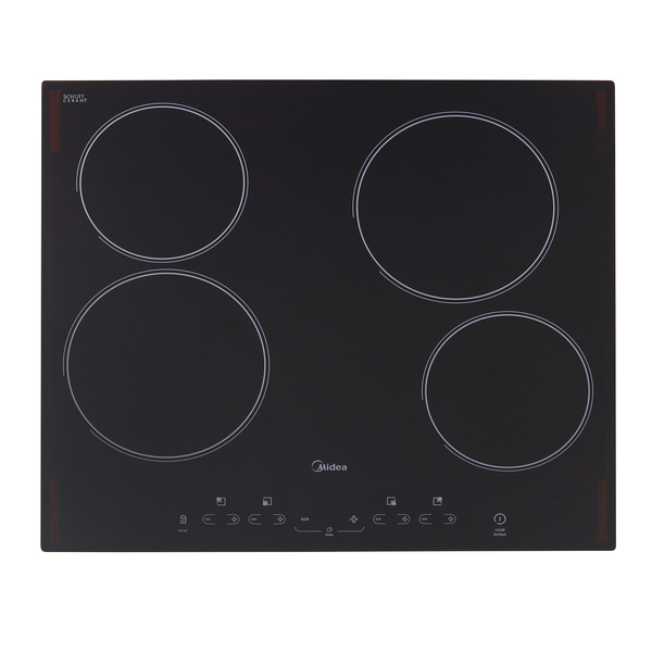Cooktop 4 Bocas Elétrico com Painel Touch Vidro Preto 220V CCA40P2