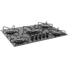 Cooktop Esmaltado 4 Bocas A Gás Bivolt Preto Preto