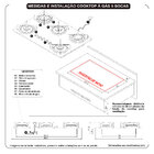 Cooktop Fogatti À Gás Fgt 5b Tc Vidro Preto Flange Esmaltada