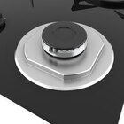 Cooktop Fogatti À Gás Fgt 5b Tc Vidro Preto Flange Inox