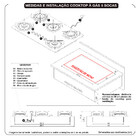 Cooktop Fogatti À Gás Fgt 5b Vidro Preto Flange Inox