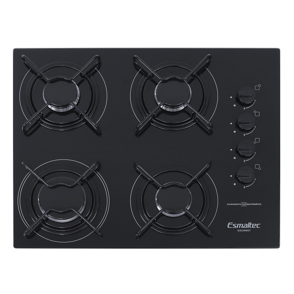 Cooktop a Gás 4 bocas Vidro Bivolt Esmaltec