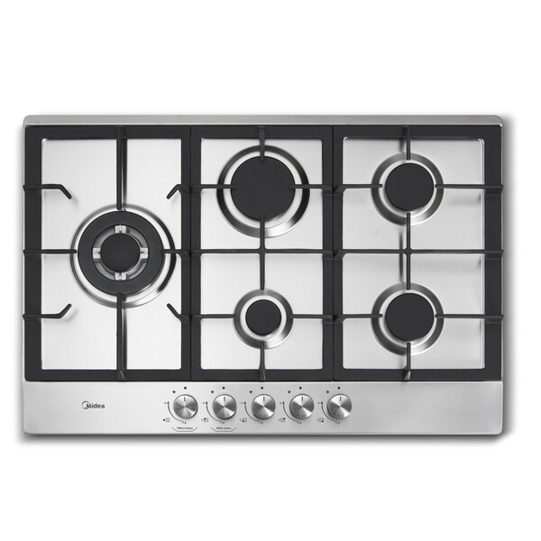 Cooktop Inox 5 Bocas a Gás Automático Bivolt CYB5B Tripla Chama Midea