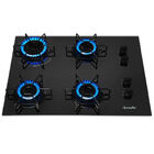 Cooktop Mueller 4 Bocas Com Queimador Ultra Chama Preto Mcg11