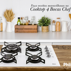 Cooktop Philco Cook Chef 4 Tc Branco Bivolt