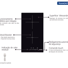 Cooktop Por Indução Dominó Slider 2ei 30 Com 2 Areas Comando