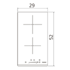 Cooktop Por Indução Dominó Slider 2ei 30 Com 2 Areas Comando