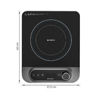 Cooktop Portátil 1 Boca Indução Vidro Chumbo e Preto 220V Perfect Cuisine FOG600 Cadence