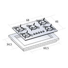 Cooktop Safanelli 5 Bocas Branco Tri503 - Bivolt