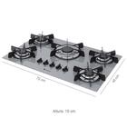 Cooktop Sognare 5 Q Prata Glp