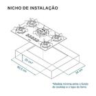 Cooktop Sognare 5 Q Prata Glp