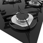 Cooktop Terim À Gás Trm 4b Tc Vidro Preto Flange Inox