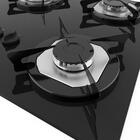 Cooktop Terim À Gás Trm 5b Vidro Preto Flange Inox Preto Bivo