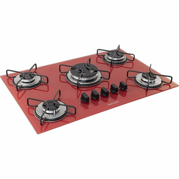 Cooktop Tri-chama Central 5 Bocas Esmaltado Suggar Bivolt Ver