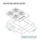 Cooktop Volare 4 Q Prata Glp