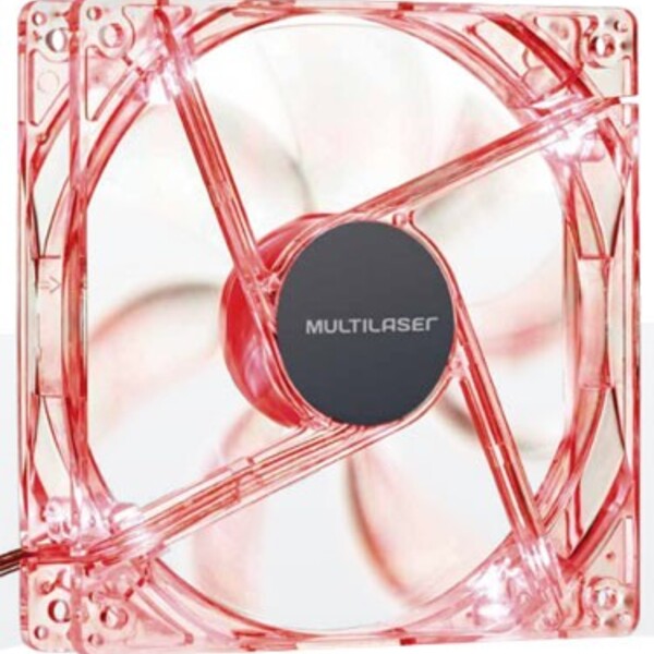 Cooler Fan Ga136 Com Led Vermelho 12x12 - Multilaser