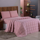 Coordenado Cobre Leito E Lençol Casal Sereno Em Malha 7 Peças