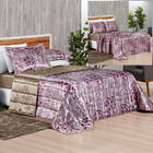 Coordenado Cobre Leito E Lençol Charme Padrão 7 Peças - Rosa