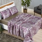 Coordenado Cobre Leito E Lençol Charme Padrão 7 Peças - Rosa