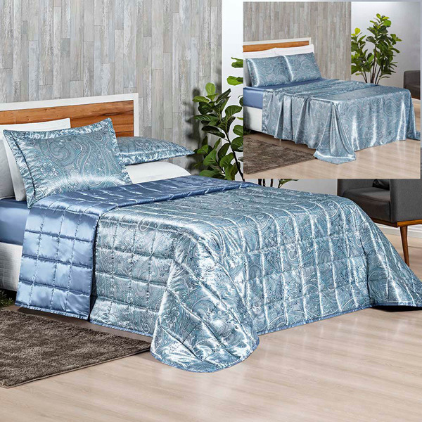 Coordenado Cobre Leito E Lençol Charme Padrão 7 Peças - Secur