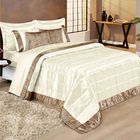 Coordenado Cobre Leito Luxuria E Lençol King 13 Peças - Palha