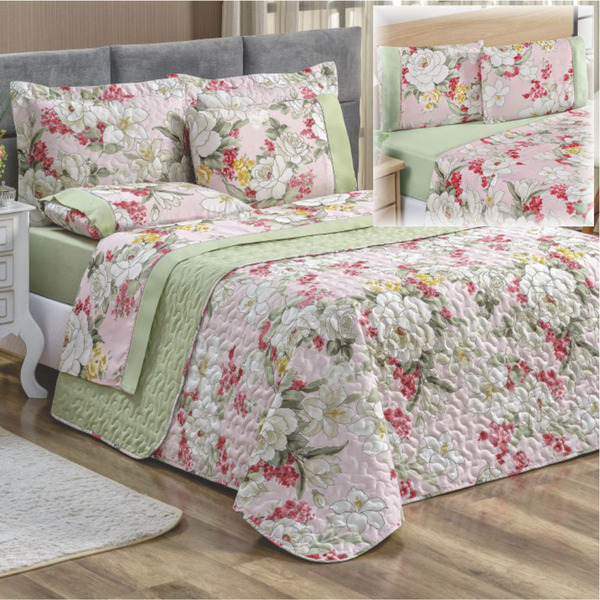 Coordenado Cobre Leito Naturale E Lençol Padrão 7 Peças - Kil