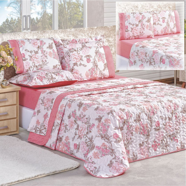 Coordenado Cobre Leito Naturale E Lençol Padrão 7 Peças - Ser