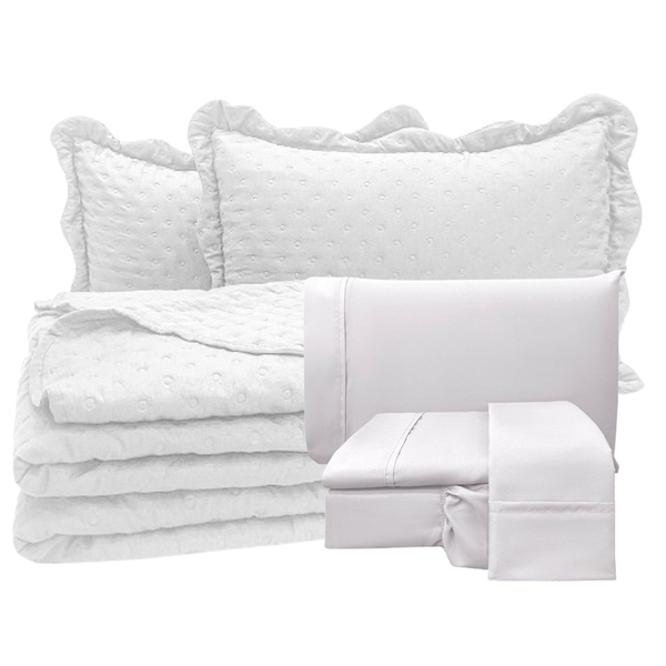 Coordenado Cobre Leito Queen E Lençol Diplomata 7 Peças - Bra