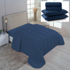 Coordenado Edredom E Lençol Queen Sereno Em Malha 5 Peças - M