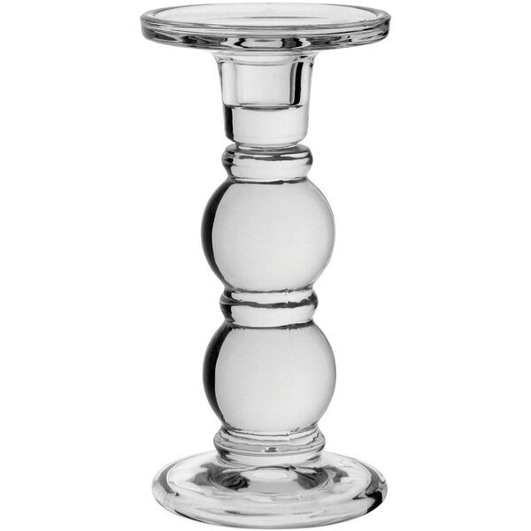 Copas Castiçal Suporte Para Vela 18x9x9cm Vidro Transparente