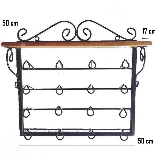 Copeiro Escorredor De Louças Copos E Porta Condimentos Ferro