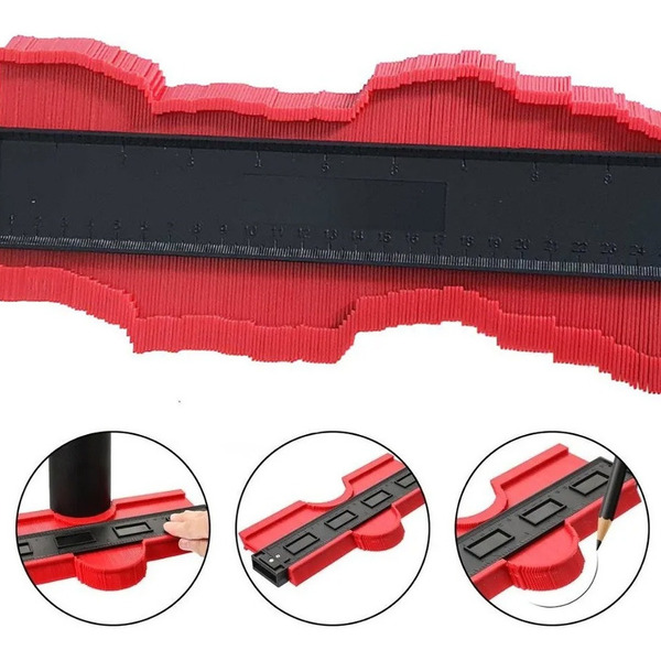 Copiador De Contornos 25cm Perfil Grande Gabarito De Cantos