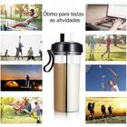 Copo 2 Em 1 Bebida Quente  Frio De 2 Canudo Duplo Compartimen