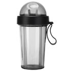 Copo 2 Em 1 Bebida Quente  Frio De 2 Canudo Duplo Compartimen