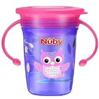 Copo 360 Com Alça Bebê Antivazamento 240ml 6m+ Nuby - Lilás