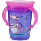Copo 360 Com Alça Bebê Antivazamento 240ml 6m+ Nuby - Lilás