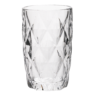 Copo Alto Vidro Água Sodo Cálcico Diamond Transparente 350ml