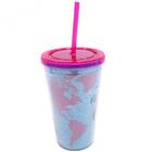 Copo Azul Com Canudo Meu Mundo É Você: Fs