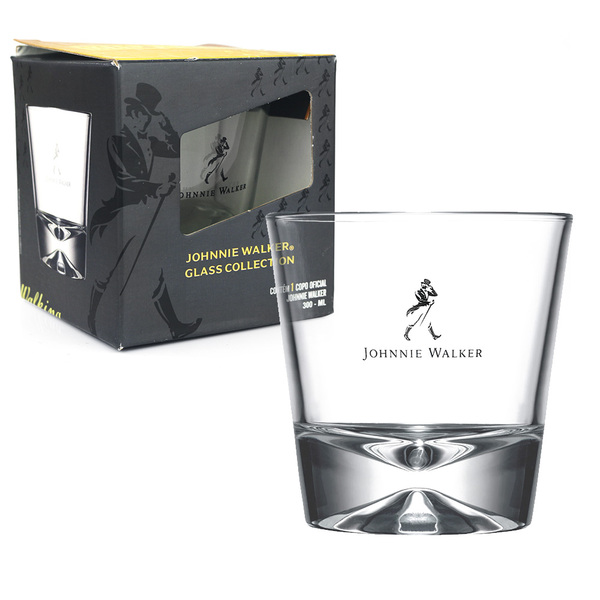 Copo Baixo Whisky Johnnie Walker Vidro 300ml Base Grossa