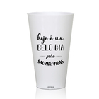 Copo Big Drink Branco 550ml Personalizado Acrílico Salvar Vid
