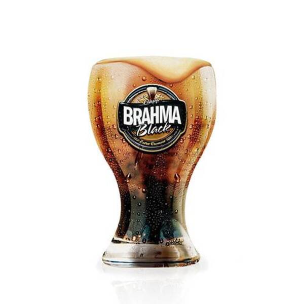 Copo Brahma Black Em Vidro Para Chopp 430ml Globimport
