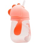 Copo C/ Alça Transição Canudo Silicone E Valvula Dino Rosa Bu