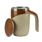 Copo Caneca Mixer Elétrica Mistura 400ml Com Tampa Marrom