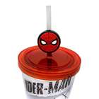 Copo Canudo Com Pingente Homem Aranha 500 Ml