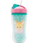 Copo Canudo Infantil Parede Dupla Animal Fun 320 Ml Buba - Gi