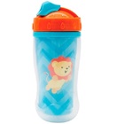 Copo Canudo Infantil Parede Dupla Animal Fun 320 Ml Buba - Le
