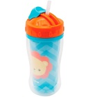 Copo Canudo Infantil Parede Dupla Animal Fun 320 Ml Buba - Le