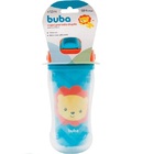Copo Canudo Infantil Parede Dupla Animal Fun 320 Ml Buba - Le