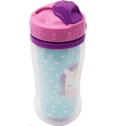 Copo Canudo Infantil Parede Dupla Animal Fun 320 Ml Buba - Un